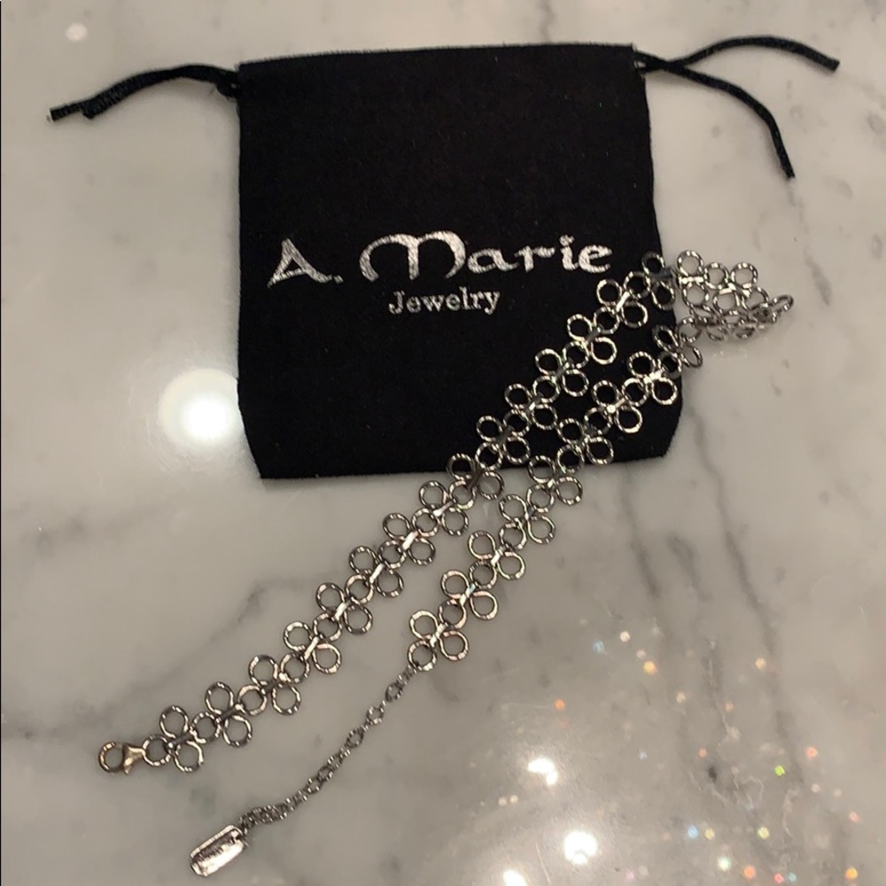 A.Marie Silver Choker Necklace
